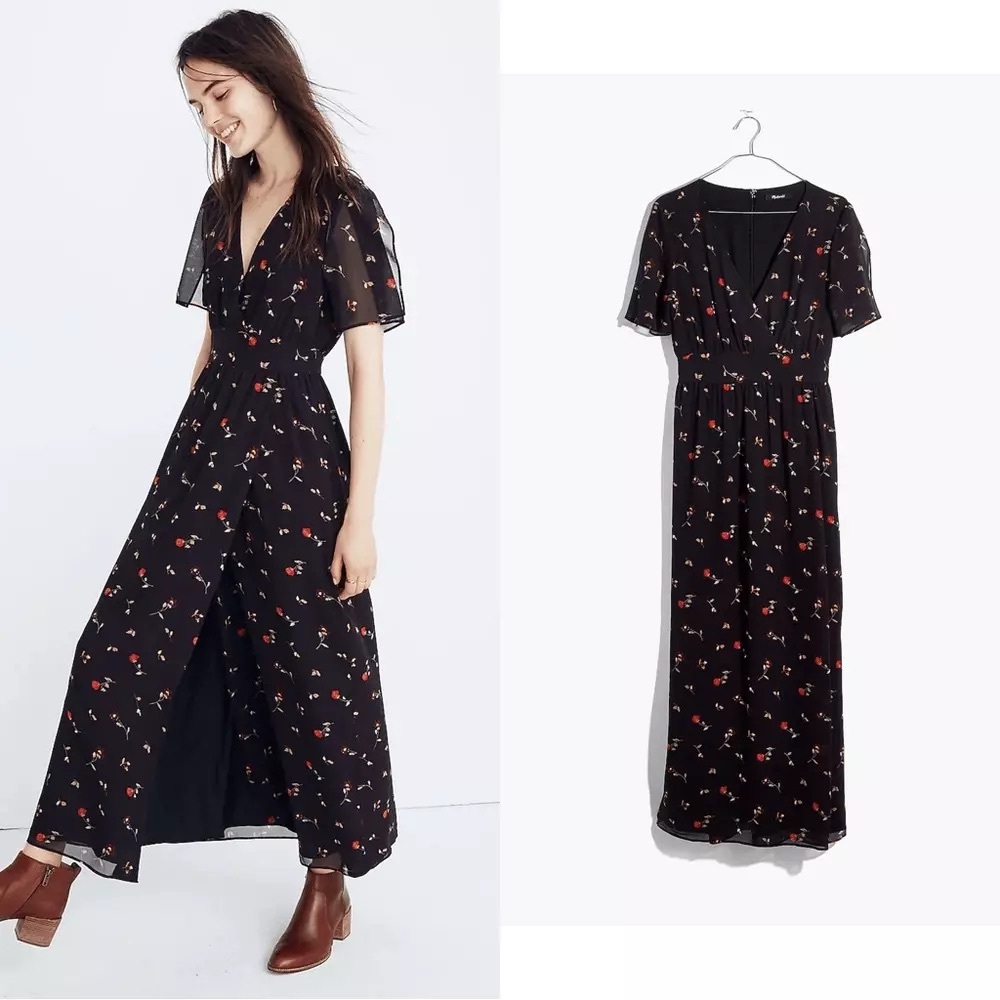 Madewell tulip sleeve maxi dress